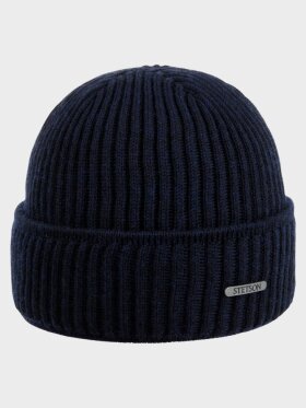STETSON - Merino Beanie  - Unisex - Navy