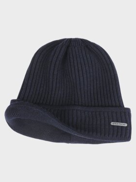 STETSON - Merino Beanie  - Unisex - Navy