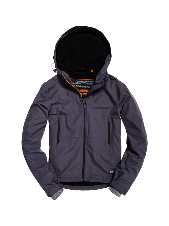 SUPERDRY HOODED ELITE WINDCHEATER | DARK CHARCOAL