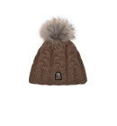 PARAJUMPERS WOMENS CABLE HAT | BROWN MELANGE