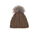 PARAJUMPERS WOMENS CABLE HAT | BROWN MELANGE