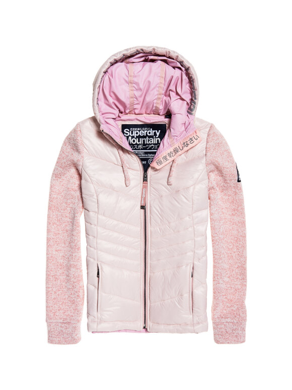 Superdry - SUPERDRY STORM HYBRID ZIPHOOD TIL DAMER | PINK MARL